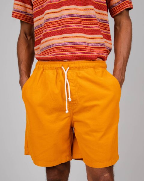Men Quality Shorts Baby Cord Summer Shorts Orangine