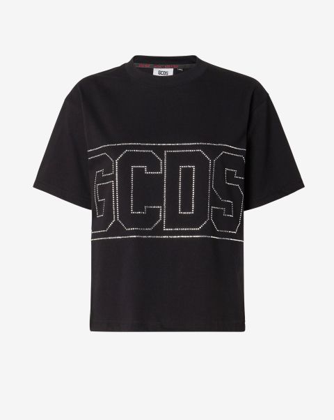 T-Shirts Women Price Drop Bling Gcds Logo T-Shirt Black