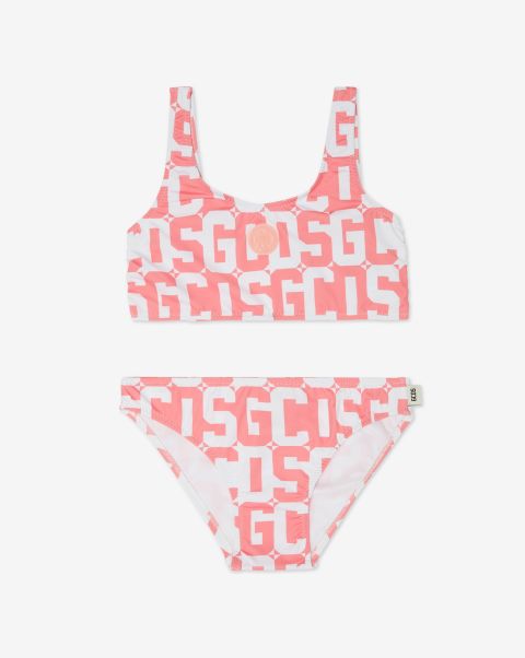 Pink Junior Gcds Monogram Bikini Classic Swimwear Kids